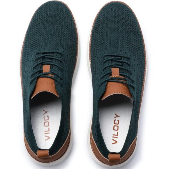 ⚡VILOCY Men's Green Casual Dress Oxfords Business Mesh Breathable Sneakers - Picture 7 of 8